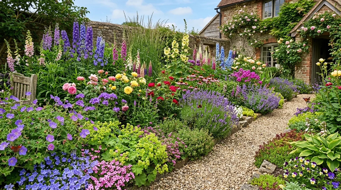 Curved Flower Garden Bed